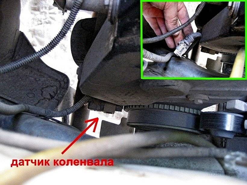 Симптомы неисправности датчика коленвала