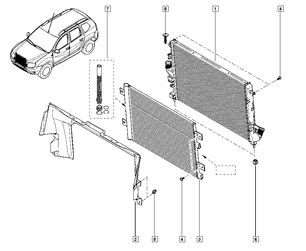 Как крепится радиатор на рено дастер - автомобильный портал automotogid