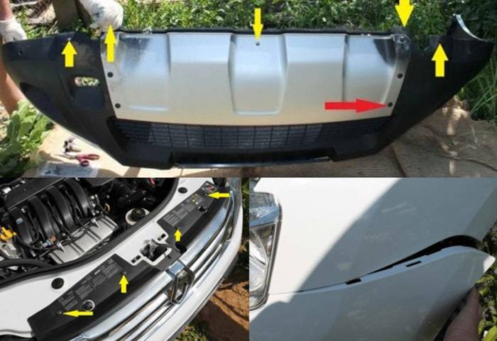 Как снять передний бампер на рено дастер и установить сетку радиатора — auto-self.ru