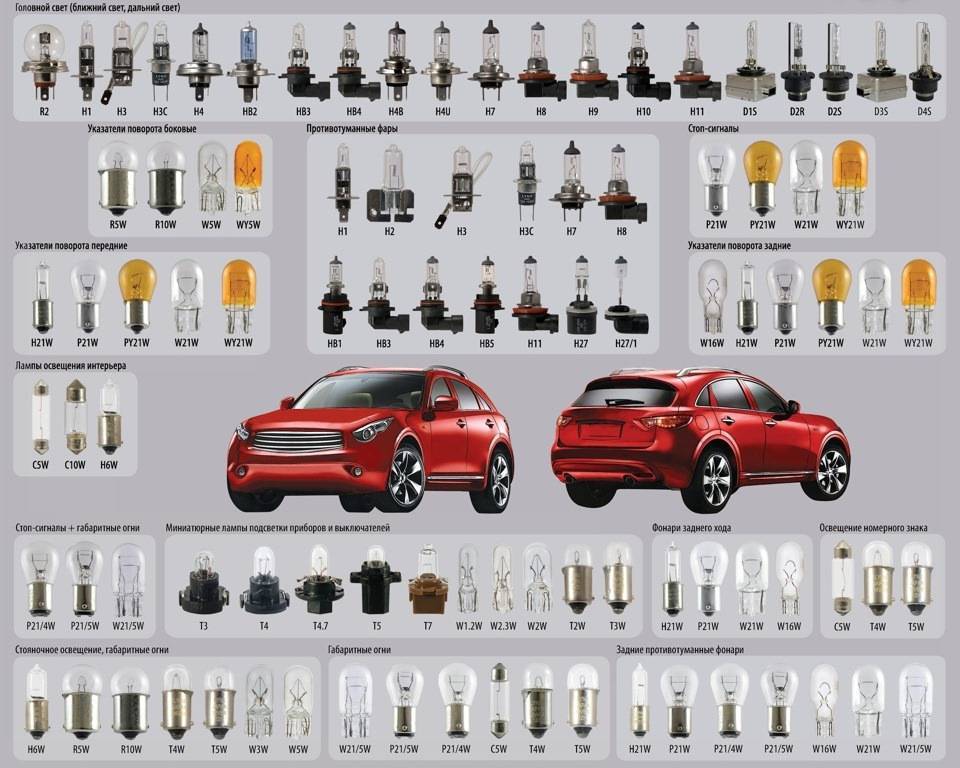 Виды автомобильных ламп – avtotachki