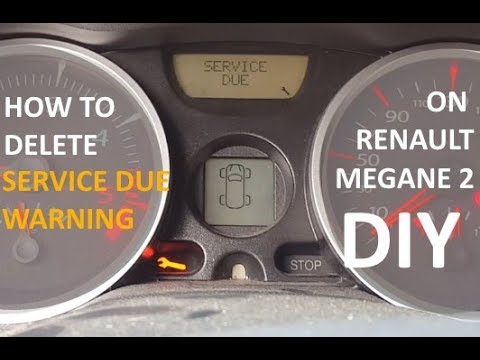 Как сбросить сервисный интервал на рено меган 2 (service due now)