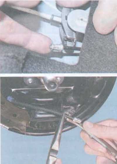 Замена тросов ручника (стояночного тормоза) рено логан