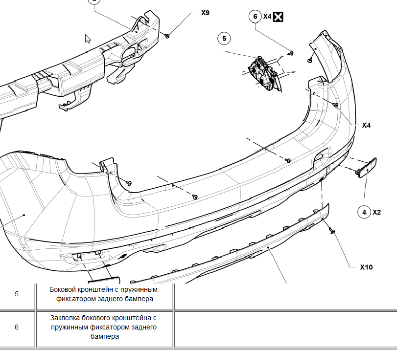 Передний и задний бампер Рено Дастер (снятие и установка)