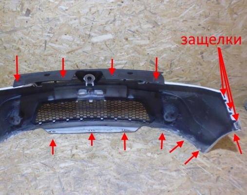 Снятие переднего и заднего бамперов на рено сандера, особенности крепления