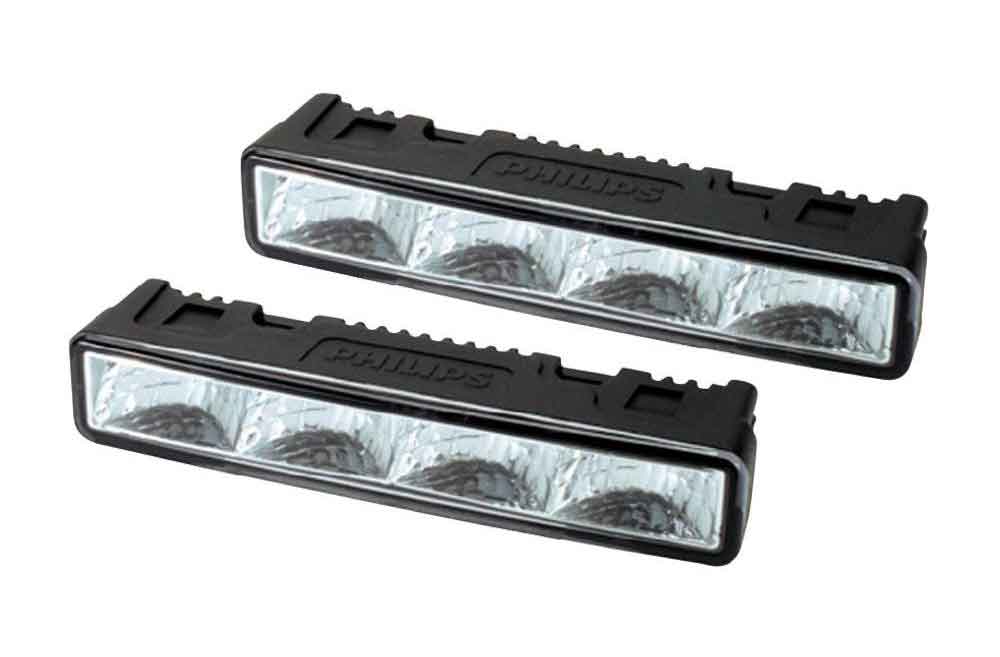 Дневные ходовые огни  philips led daytime lights daylight 4 для renault duster - яркий свет, алюминиевый корпус, защита от влаги, пыли, песка, энергоэкономичность, простой монтаж