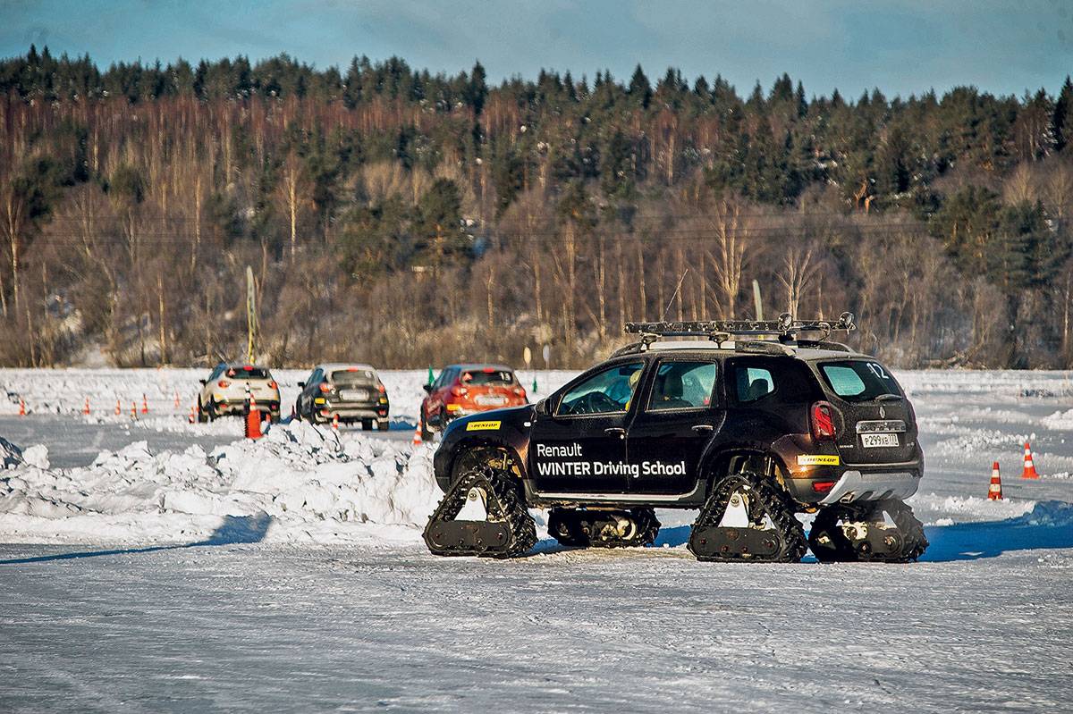 Школа зимнего вождения Renault в Карелии, тест драйв автомобилей Duster, Koleos и Kaptur